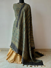 Load image into Gallery viewer, Ajrakh Tussar Kurta Dupatta Set