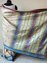 Load image into Gallery viewer, Karvati Kinaar Vidarbha Tussar Jaala Palla Saree
