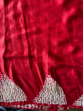 Load image into Gallery viewer, Shibori Ajrakh Fine Modal Silk Saree