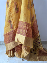Load image into Gallery viewer, Yellow Bagh Kosa Kota Weave Silk Saree