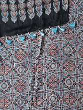 Load image into Gallery viewer, Ajrakh Bandhej fine Modal Silk Saree