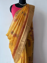 Load image into Gallery viewer, Yellow Bagh Kosa Kota Weave Silk Saree