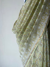 Load image into Gallery viewer, Block-Printed Silk-Cotton Saree