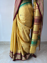Load image into Gallery viewer, Karvati Kinaar Vidarbha Tussar Handwoven Saree