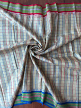 Load image into Gallery viewer, Karvati Kinar Vidarbha Tussar Checks Saree