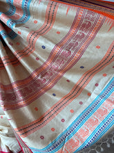 Load image into Gallery viewer, Karvati Kinaar Vidarbha Tussar Jaala Palla Saree