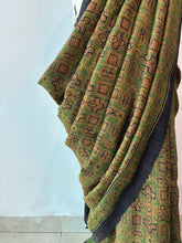 Load image into Gallery viewer, Ajrakh Desi Tussar Silk Saree