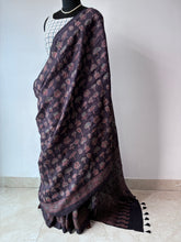 Load image into Gallery viewer, Ajrakh Desi Tussar Silk Saree