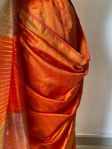 Handwoven Bhagalpuri Tussar Silk Saree