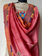 Load image into Gallery viewer, Lambani Embroidered Tussar Gheecha Dupatta