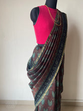 Load image into Gallery viewer, Block-Printed Silk-Cotton Saree