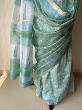 Load image into Gallery viewer, Block-Printed Silk-Cotton Saree