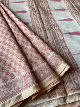 Load image into Gallery viewer, Block-Printed Silk-Cotton Saree