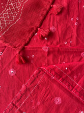 Load image into Gallery viewer, Kota Doria Appliqué Details Saree