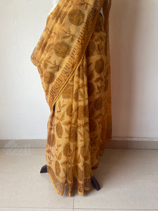 Kota Doria Crochet Lace Sarees