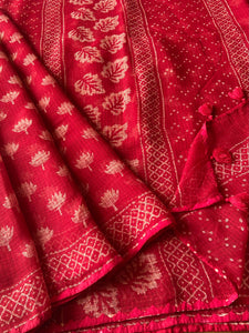 Kota Doria Appliqué Details Saree