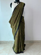 Load image into Gallery viewer, Ajrakh Desi Tussar Silk Saree