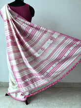 Load image into Gallery viewer, Handwoven Bhujodi Kala Cotton Saree