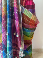 Load image into Gallery viewer, Handwoven Bhujodi Kala Cotton Saree