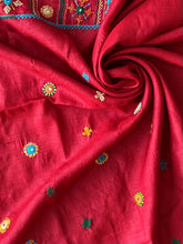 Load image into Gallery viewer, Lambani Tussar Unstitched Kurta - Red