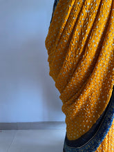 Load image into Gallery viewer, Ajrakh Bandhej fine Modal Silk Saree
