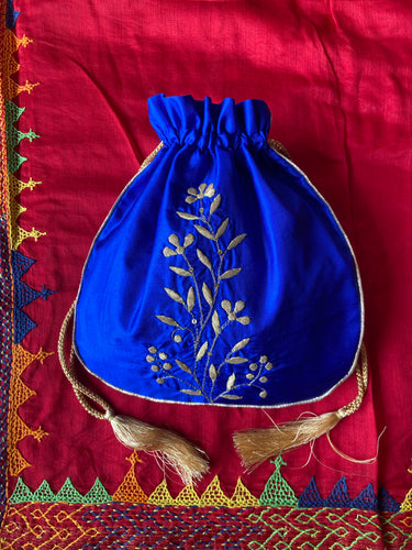 Silk Potli Royal Blue