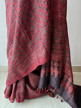 Load image into Gallery viewer, Ajrakh Desi Tussar Silk Saree