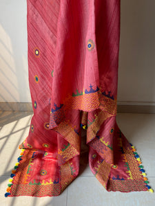 Lambani Embroidered Tussar Gheecha Dupatta