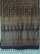 Load image into Gallery viewer, Ajrakh Desi Tussar Silk Saree