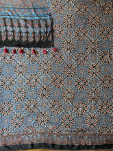 Load image into Gallery viewer, Ajrakh Bandhej fine Modal Silk Saree
