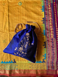 Silk Potli Royal Blue