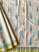 Load image into Gallery viewer, Block-Printed Silk-Cotton Saree