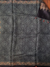 Load image into Gallery viewer, Ajrakh Tussar Silk Saree