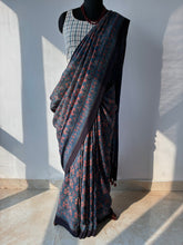 Load image into Gallery viewer, Ajrakh Mulberry Silk Saree