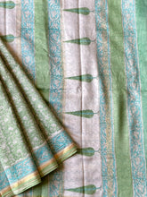 Load image into Gallery viewer, Block-Printed Silk-Cotton Saree