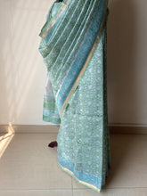 Load image into Gallery viewer, Block-Printed Silk-Cotton Saree