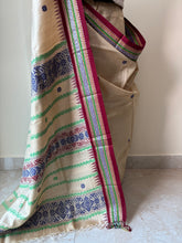 Load image into Gallery viewer, Karvati Kinaar Vidarbha Tussar Jaala Palla Saree