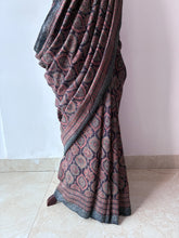 Load image into Gallery viewer, Ajrakh Desi Tussar Silk Saree