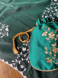 Silk Potli Green