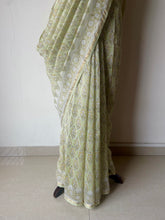 Load image into Gallery viewer, Block-Printed Silk-Cotton Saree