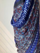 Load image into Gallery viewer, Shibori Ajrakh Fine Modal Silk Saree