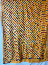 Load image into Gallery viewer, Lambani Embroidered Tussar Leheriya Saree