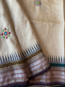 Lambani Karvati Kinaar Vidarbha Tussar Handwoven Saree