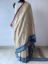 Load image into Gallery viewer, Karvati Kinar Vidarbha Tussar Jaala Palla Saree