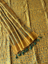 Load image into Gallery viewer, Ajrakh Tussar Kurta Dupatta Set