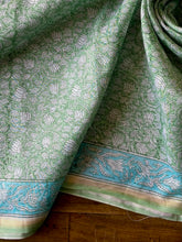 Load image into Gallery viewer, Block-Printed Silk-Cotton Saree