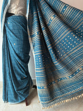 Load image into Gallery viewer, Handwoven Bhujodi Kala Cotton Saree