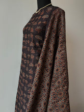 Load image into Gallery viewer, Ajrakh Tussar Kurta Dupatta Set