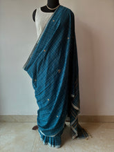 Load image into Gallery viewer, Handwoven Bhujodi Kala Cotton Saree