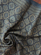 Load image into Gallery viewer, Ajrakh Desi Tussar Silk Saree